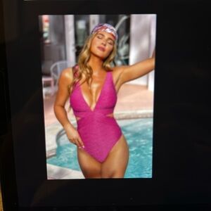 Cupshe and JoJo Fletcher one-piece in pink